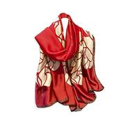 LumiSyne Foulard En Soie Femme Imprimé à Rayures Lettre Motif Paisley Fleur Style Élégant Luxueux Foulard En Satin Longue Écharpe Étole Légère Chaude Châle De Protection Solaire Toutes Les Saisons