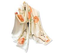 LumiSyne Foulard En Soie Femme Imprimé Papillon Fleur Colorée Mode Élégant Style Grand Écharpe Foulard Longue Légère Chaude Châle Étole Hijab De Protection Solaire Sarong De Plage Toutes Les Saisons