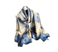 LumiSyne Foulard En Soie Femme Imprimé Papillon Motif Fleur Style Élégant Luxueux Grand Écharpe Foulard Longue Légère Chaude Étole Hijab Châle De Protection Solaire Toutes Les Saisons