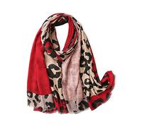 LumiSyne Foulard Imprimé Léopard Pour Femme Imprimé Animal Mode Echarpe En Coton Lin Avec Gland Longue Grand Écharpe Légère Chaude Châle Étole Wraps