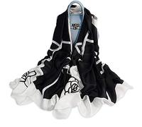 LumiSyne Foulards En Soie Écharpe à Carreaux Classiques Bow Plaid Foulards Couleur Etoles Châle De Plage Toute La Saison Pour Mariage Ou Quotidien