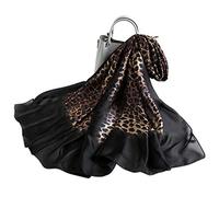 LumiSyne Foulards En Soie Écharpe Imprimé Animal Léopard Paon Cheval d'Automne Hiver Etoles Châle De Plage Toute La Saison Pour Mariage Ou Quotidien