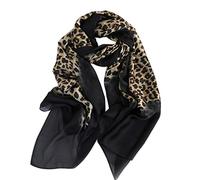 LumiSyne Foulards En Soie Écharpe Imprimé Animal Léopard Paon Cheval d'Automne Hiver Etoles Châle De Plage Toute La Saison Pour Mariage Ou Quotidien