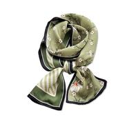 LumiSyne Foulards En Soie Étroit Pour Femme Imprimé Fleur Feuille Motif Peinture Coloré Légère Satin Écharpe Maigre Longue Décoratif Bandeau Au Poignet Cravate Cheveux Bandeau Au Poignet Poignée Ruban