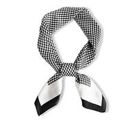 LumiSyne Foulards En Soie Femme Classique Pied De Poule Écharpe Carrée Foulard En Soie De Mûrier Douce Et Chaude Style d'Affaires Décoration De Mode Bandanas Mouchoir Printemps Automne