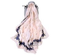 LumiSyne Foulards En Soie Imprimé Floral Rose Echarpes Long Foulards Coloré Châle De Plage Style Doux Et Élégant Toute La Saison(rosa)