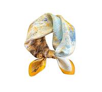 LumiSyne Foulards En Soie Pour Femme Écharpe Carré Frais Et Simple Motif Coeur Imprimé Graffiti Soie Satinée De Haute Qualité Bandanas Bandeau Au Poignet Cadeaux Accessoires Senior