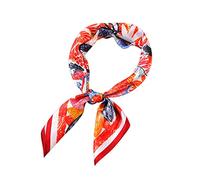 LumiSyne Foulards En Soie Pour Femme Écharpe Carré Imprimé Graffitis Peinture Légers Satin Foulards Vintage Petits Écharpe Bandanas Poignée Ruban Bandeau Au Poignet 70x70cm