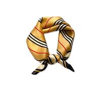 LumiSyne Foulards En Soie Pour Femme Écharpe Carré Motif à Rayures Géométrique Épissage De Couleur Satin Petits Écharpe Paisley Bandanas Multifonctionnels Fichu Cheveux Bandeau Au Poignet