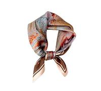 LumiSyne Foulards En Soie Pour Femme Foulard Carré Peinture Abstraite Artistique Imprimé Animal Légers Doux Petits Écharpe Bandanas Bandeau Au Poignet Fichu