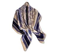 LumiSyne Grand Foulard Carré En Soie Pour Femme - Imprimé Arbre Fleurs Motif Animal Style Rétro - Châle De Protection Solaire En Satin - Écharpe Fichu Décoratif Bandanas Pour Cheveux