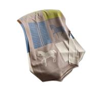 LumiSyne Hiver Écharpe Châle En Cachemire Plaid Bloc De Couleurs Motif Cheval Rétro Echarpe Réversibles Avec Gland Longue Grande Écharpe Pashmina Léger Douce Châle Etoles