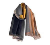 LumiSyne Hiver Écharpe Châle En Cachemire Pour Femme Homme Motif d'Épissage De Bloc De Couleur Style Simple Et Personnalisé Echarpe Réversibles Avec Gland Longue Grand Écharpe Légère Chaude Etoles