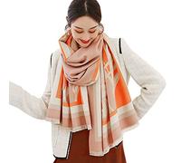 LumiSyne Hiver Écharpe Châle En Cachemire Pour Femmes Épissage De Couleur Motif Animalier Chaud Pashmina Foulards Frange Laine Douce Épaissie Etoles