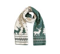 LumiSyne Hiver Écharpe Tricoté Femmes Réversibles Echarpe De Noël Fair Isle Renne Flocon De Neige Doux Chaud Longue Écharpes Châle
