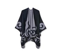LumiSyne Hiver Poncho Châle en Cachemire pour Femmes Poncho Tricot Style Ethnique Rétro Ouverture Cardigan Couverture Cape Manteau Echarpe Pashmina Surdimensionné Étole Wrap