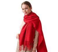 LumiSyne Hiver Senior Écharpe En Cachemire Couleur Unie Pour Femme Pashmina Châle Frange Foulards Grande Et Épaissie Etoles