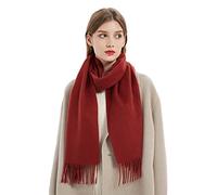 LumiSyne Hiver Senior Écharpe En Cachemire Pour Femme Couleur Unie Classique Écharpe En Laine Avec Frange Doux Longue Écharpe Pashmina Chaud Châle Etoles