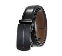 LumiSyne Homme Ceinture En Cuir Réglable à Cliquet Ceinture Boucle Automatique 5 Longueurs Disponibles Largeur 35mm Style Affaires Décontracté Ceinture Large Pour Jeans Pantalons Costumes