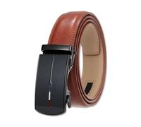 LumiSyne Homme Ceinture En Cuir Réglable à Cliquet Ceinture Boucle Automatique 5 Longueurs Disponibles Largeur 35mm Style Affaires Décontracté Ceinture Large Pour Jeans Pantalons Costumes
