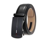 LumiSyne Homme Ceinture En Cuir Réglable à Cliquet Ceinture Boucle Automatique 5 Longueurs Disponibles Largeur 35mm Style Affaires Décontracté Ceinture Large Pour Jeans Pantalons Costumes
