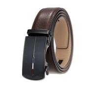 LumiSyne Homme Ceinture En Cuir Réglable à Cliquet Ceinture Boucle Automatique 5 Longueurs Disponibles Largeur 35mm Style Affaires Décontracté Ceinture Large Pour Jeans Pantalons Costumes