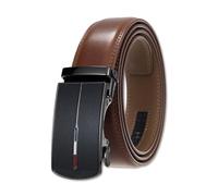 LumiSyne Homme Ceinture En Cuir Réglable à Cliquet Ceinture Boucle Automatique 5 Longueurs Disponibles Largeur 35mm Style Affaires Décontracté Ceinture Large Pour Jeans Pantalons Costumes