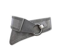LumiSyne Large Ceinture Élastique Pour Femme Ceinture Rivets Punk Cuir PU Ceinture Stretch Avec Boucle De Crochet Oblique En Métal Ceinture De Taille Vintage Ceinture Cinch Pour Robe Chemise Manteau