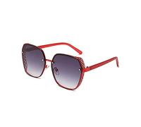 LumiSyne Lunettes De Soleil Polarisées Surdimensionnées Femme Homme Lentilles Dégradé Transparent Monture Métallique Creux Protection UV400 Anti-Éblouissement Lunettes Mode Voyage Conduite Plein Air
