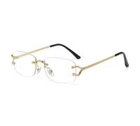 LumiSyne Lunettes De Soleil Rectangulaires Sans Monture Femme Homme Petit Cadre Carré Vintage Lentilles Dégradé Transparent Protection UV400 Anti-Éblouissement Lunettes Mode Voyage Conduite Vacances