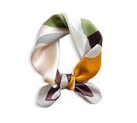 LumiSyne Mode Foulards En Soie Femme Motif De Chat Écharpe Carrée Soie Satin Douce Et Chaude Style De Loisirs d'Affaires Décoration De Vêtements Bandanas Mouchoir Printemps Automne