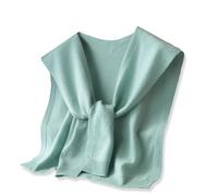 LumiSyne Petit Écharpe Tricotée Femme Châle Col Noué Couleur Unie Laine Tricot Manches Longue Noué Faux Col Châle Épaules Cape Chemisier Châle Décoratif Pour Automne Hiver