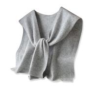 LumiSyne Petite écharpe tricotée pour femme - Écharpe nouée - Couleur unie - Laine tricotée - Manches longues - Faux col noué - Étole - Protection du cou - Épaules - Blouses décoratives - Pour