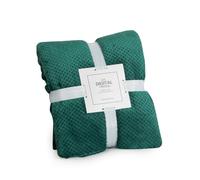 LumiSyne Plaid Couverture en Nid d'abeille Gaufre Couleur Unie Flanelle De Luxe 4 Tailles Disponibles Doux Chaud Couverture Douillette Jetés De Lit Jeté De Canapé Couvre-Lit Décorative 150×200cm