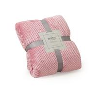 LumiSyne Plaid Couverture en Nid d'abeille Gaufre Couleur Unie Flanelle De Luxe 4 Tailles Disponibles Doux Chaud Couverture Douillette Jetés De Lit Jeté De Canapé Couvre-Lit Décorative 127×152cm