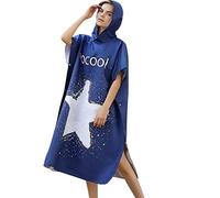 LumiSyne Poncho Plage à Capuche Serviette De Bain en Microfibre Peignoir De Bain à Rayures d'impression De Mode Séchage Rapide Serviette De Sport Changement De Peignoir Couverture De Plage