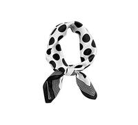 LumiSyne Rétro Foulards En Soie Pour Femme Écharpe Carré Imprimé à Pois Classique Soie Satinée De Haute Qualité Bandanas Bandeau Au Poignet Cadeaux Accessoires Senior