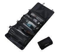 LumiSyne Trousse De Toilette Amovible 4 en 1 Trousse De Maquillage à Suspendre Et Enroulable Sac De Salle De Bain pour Voyage Sac à Cosmétiques en Maille Portable Pliable Organisateur Cosmétique