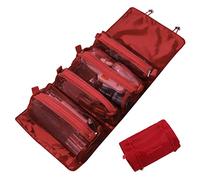 LumiSyne Trousse De Toilette Amovible 4 en 1 Trousse De Maquillage à Suspendre Et Enroulable Sac De Salle De Bain pour Voyage Sac à Cosmétiques en Maille Portable Pliable Organisateur Cosmétique