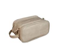 LumiSyne Trousse De Toilette Voyage Trousse De Maquillage Grande Capacité Portable Trousse De Cosmétiques avec Double Fermeture Éclair Large Ouverture Cuir PU Imperméable Sac De Toilette Organisateur