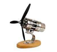 Lumitex Kit de modèle de moteur Stirling - Plaque oscillante à 16 cylindres - Moteur mécanique d'avion - Ornements d'œuvres d'art pour adultes - Modèle éducatif pour enfants