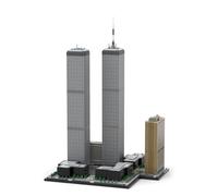 Lumitex World Trade Center - Blocs de construction d'architecture - Ensemble de construction de maisons modulaires à 1:800 pour adultes à construire - 7121 pièces - Architecture New York City Skyline
