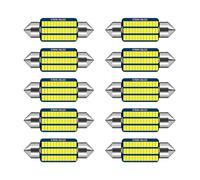 Lumitrex 10 Pièces Ampoules Navette LED 12V 41mm 42mm C5W Canbus Sans Erreur Lumière Blanche 6000K Super Brillante Ampoule LED C5W 42mm 5W Voiture Intérieur Dôme Plafonnier Plaque