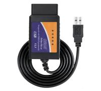 Lumitrex ELM327 USB Diagnostic Cable, USB V1.5 Diagnose Kabel Interface Scanner Outil de Codage de Diagnostic Automobile Compatible avec iOS iPad Android pour Ford Mazda Lincoln Lecteur de Code