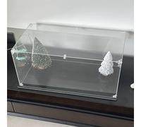 Lumivex Boîte de présentation à Auto-Assemblage avec Base en Acrylique Noir, vitrine Protection Anti-poussière, for Figurines d'action, Jouets Collectionner(60x60x55cm/24x24x22in)