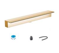 Lumivex Cascada Piscina Déversoir Cascade Robuste en Acier Inoxydable, 183 x 152 x 122 x 102 cm de Large, for Bassin de Jardin, Patio, terrasse et Fontaine de Piscine/Or(115 cm/45.3 in)