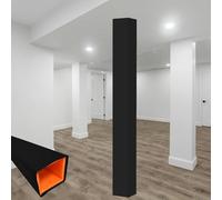 Lumivex Coussin de Poteau de Basket Basement Support Pole Wrap Column Cover Black, Basketball Hoop Padding for Square 2x2 3x3, Exterior Flag Pads(17.8x17.8cm/7x7in)