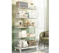 Lumivex Rayon des Snacks de supermarché Présentoir Polyvalent for Vente au détail, présentoir à Snacks, Design sur Pied, présentoir en métal for supermarché(5 Layers,120x45cm/47.2x17.7in)