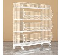 Lumivex Rayon des Snacks de supermarché Présentoir Polyvalent for Vente au détail, présentoir à Snacks, Design sur Pied, présentoir en métal for supermarché(4 Layers,60x45cm/23.6x17.7in)