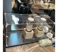 Lumivex Vitrine en Acrylique à Auto-Assemblage, bacs de Rangement Transparents avec Couvercle Anti-poussière Facile Assembler, boîte Plastique empilable(45x30x30cm/18x12x12in)